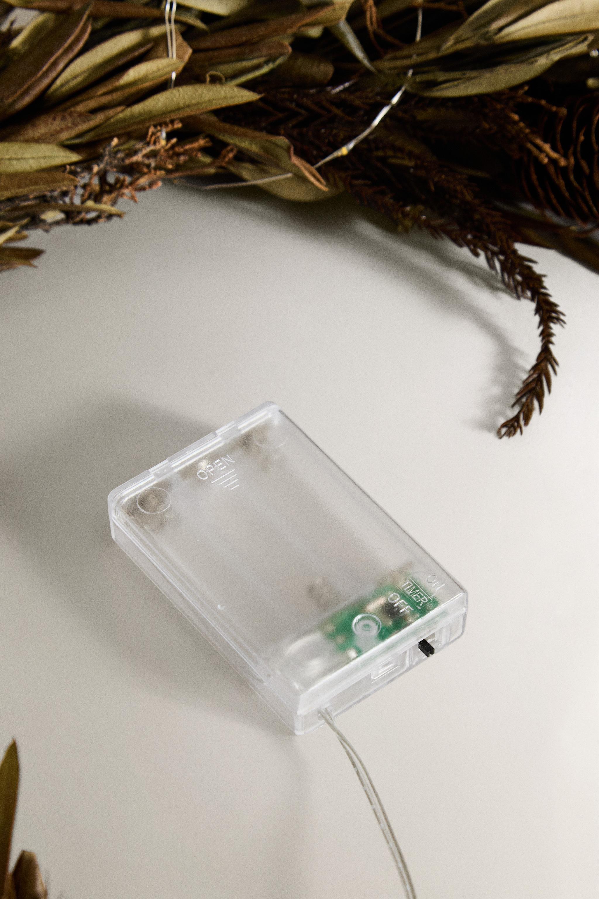 GUIRLANDE FEUILLES OLIVIER LUMIÈRES NOËL